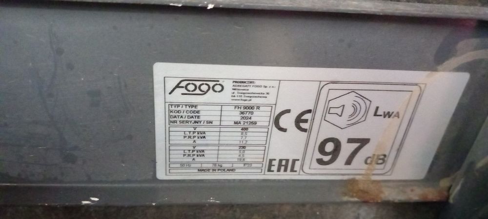 Agregat fogo  230/400