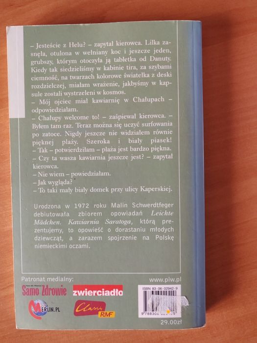 Kawiarnia Saratoga - Malin Schwerdtfeger | Seria Spojrzenia PIW | Chał