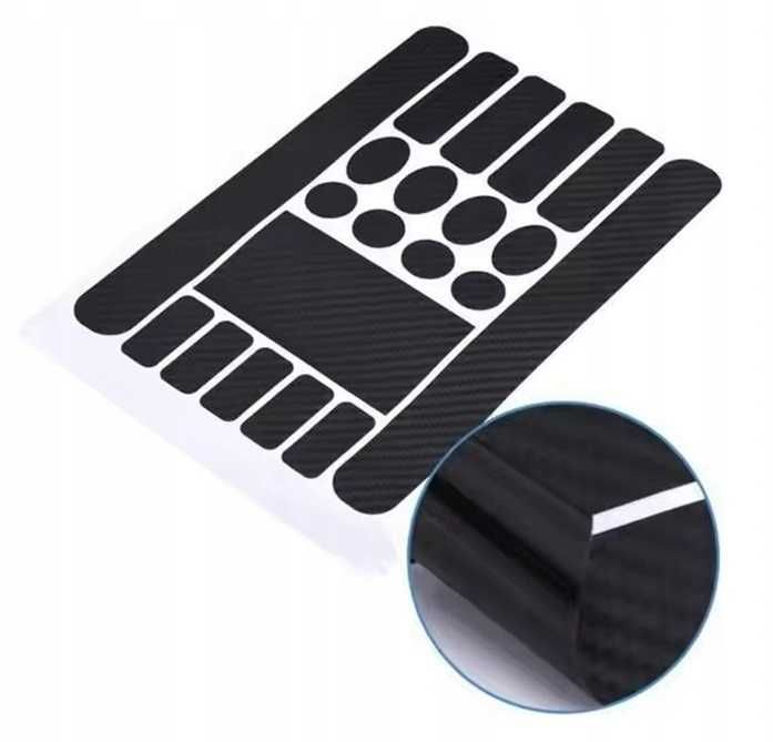 Zestaw 20 naklejek ochrona ramy rower CARBON Folia ochronna *Wejherowo