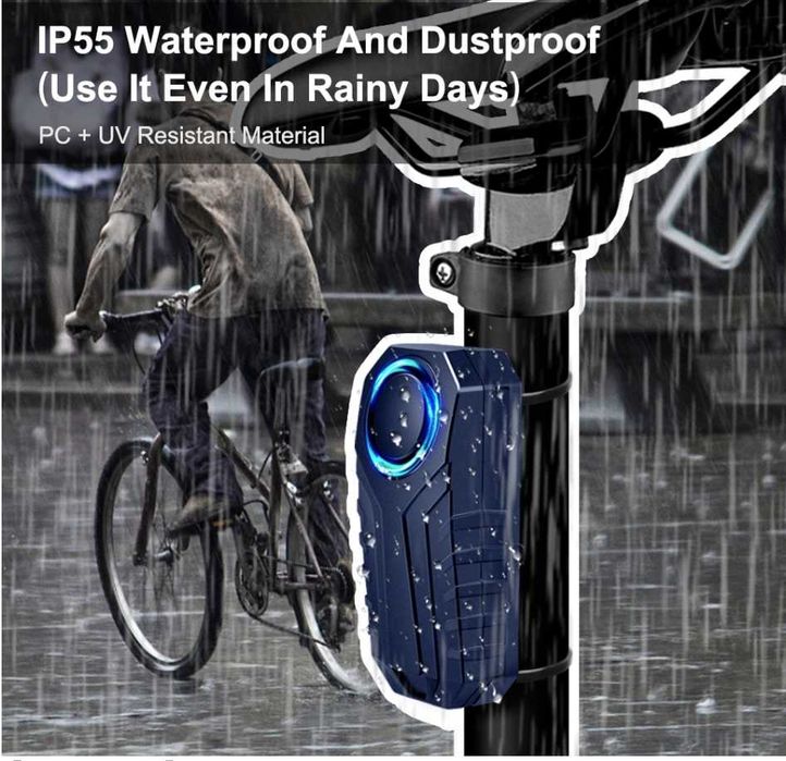 Alarme á  prova de água, bicicletas, carros, auto caravanas, portões..