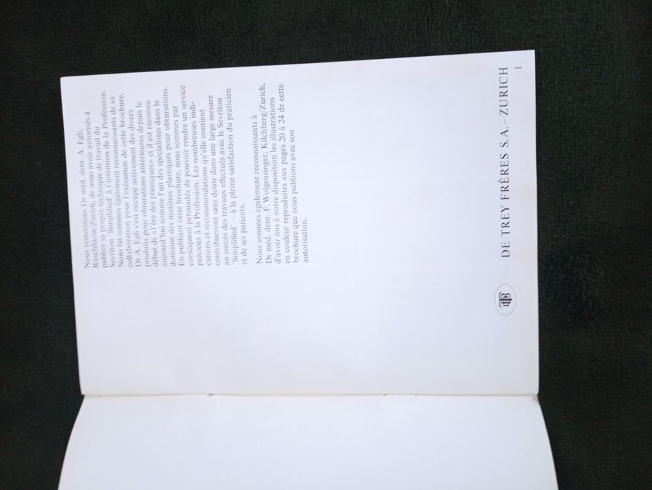 Sevitron Simplified - de dentiste à dentiste-  produto dentário 1949