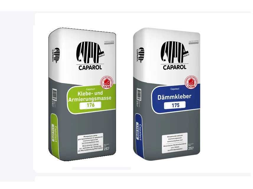 Суміш для  приклейки пінополістирола та мінеральної вати, клей Капарол