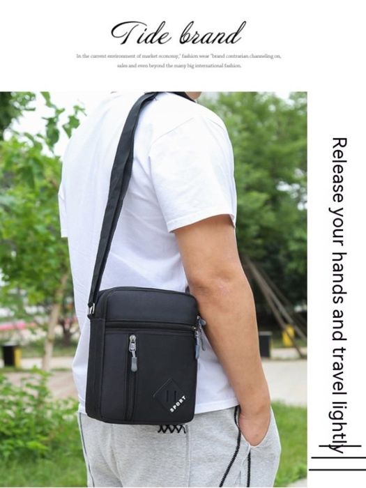 Mała męska torba na ramię listonoszka do pracy