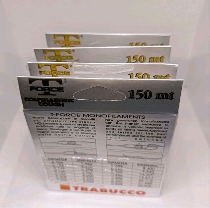 Pack de 4 Linha de Pesca Trabucco T-Force Tournament Tough 150m 0.128m