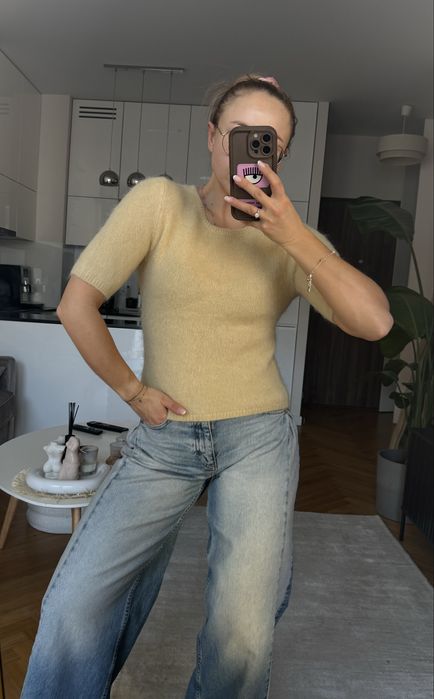 Sweterek moher wełna h&m