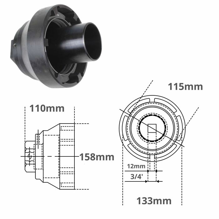 Klucz Piasta Tył MAN TGA 80.99603.6008 Do Nakrętki 81.9062.0092 CPK