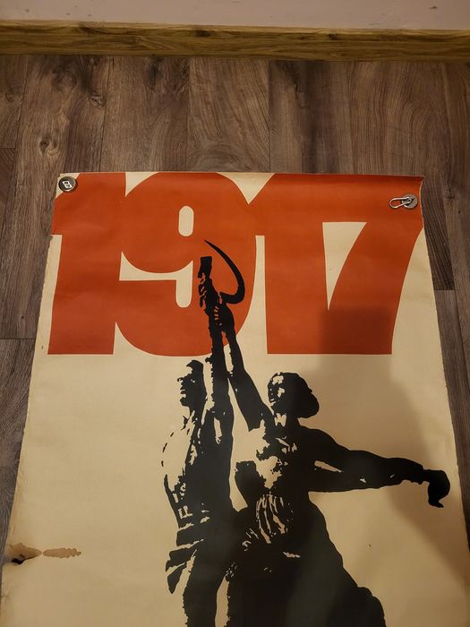 Plakat upamietniajacy  Rewolucje Pazdziernikowa