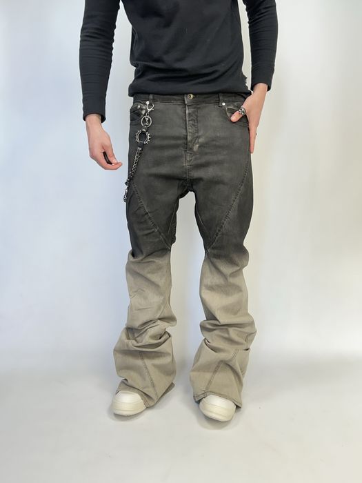 Rick Owens клеш джинси flared кльош джинсы штаны drkshdw синие черные