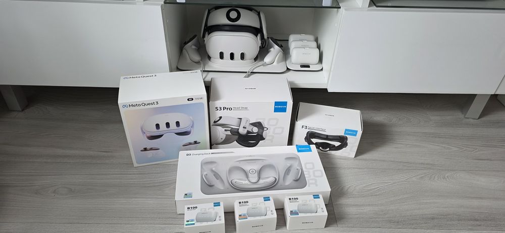 Meta Quest 3 512 gb+ Duży Zestaw BOBOVR -  Idealny STAN