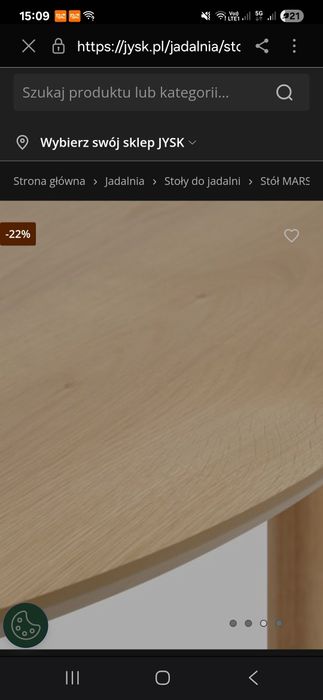 Stół dębowy NOWY owalny