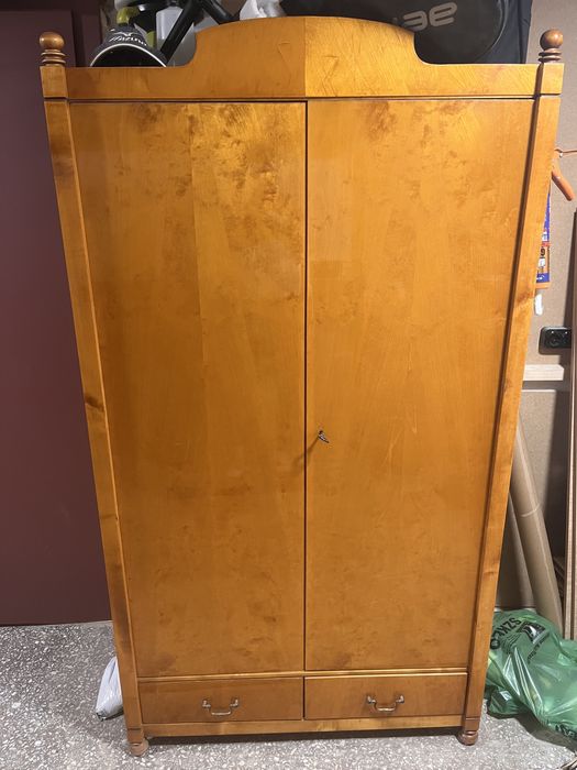 Szafa ars meble brzoza wysoki połysk prl midcentury vintage art deco