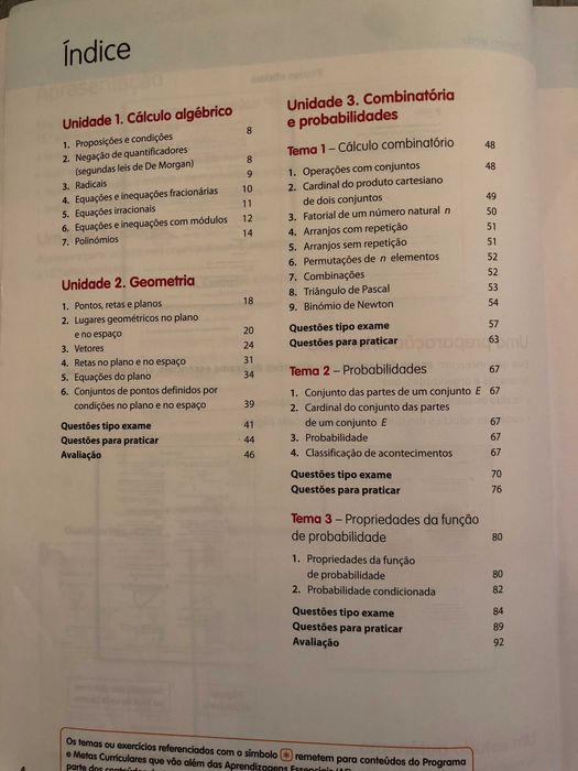 Livro de preparação para exame de matemática A