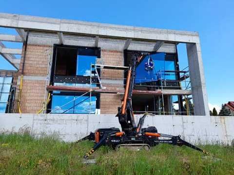 Mini Żuraw, BG LIFT M250, Dźwig, Pająk, Montaż - wynajem z operatorem.