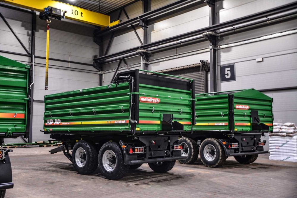 Przyczepa rolnicza tandem  METALTECH TB 14 12 10 ton | PLANDEKA GRATIS