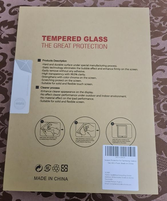 Película proteção ecrã p/ Samsung Galaxy Tab A8
