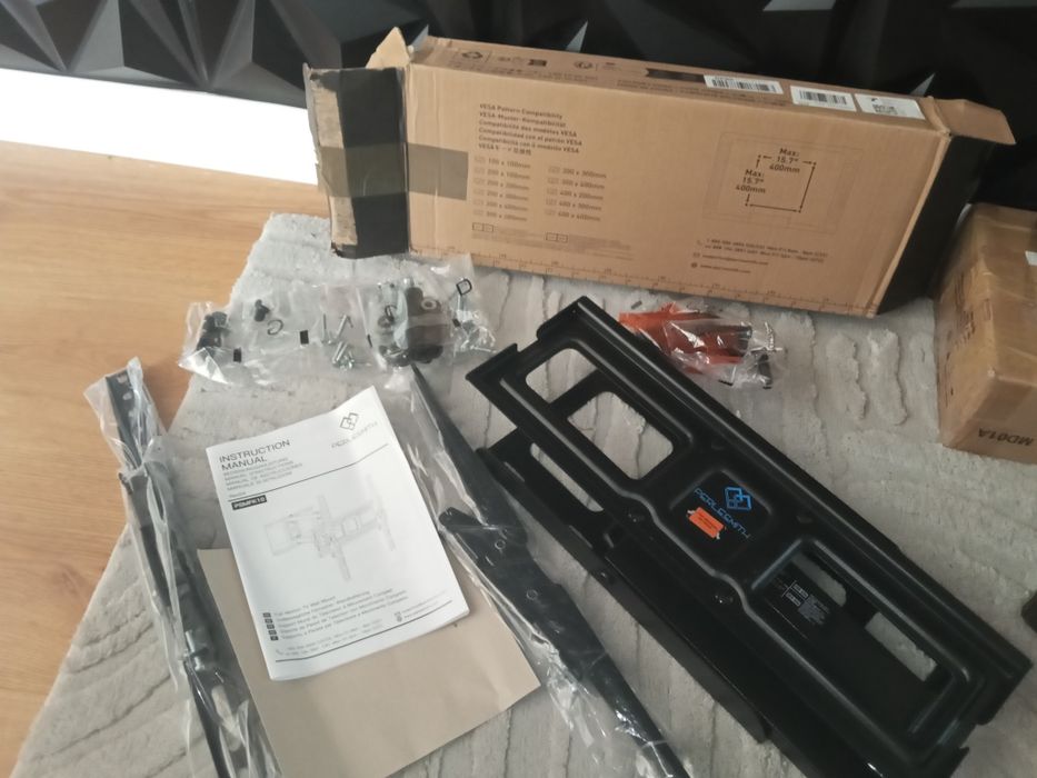Solidny Uchwyt Ścienny TV Perlesmith PSMFK10 | Ruchomy | 26-55 cali.  15