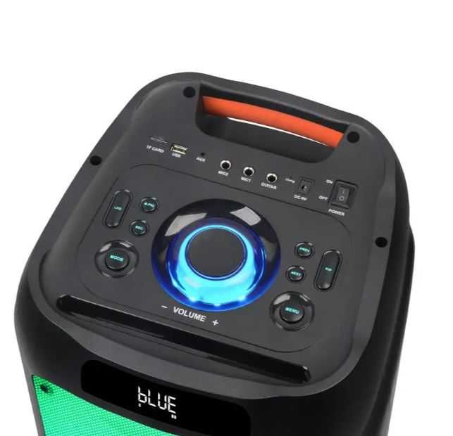 ПОТУЖНА 100Вт КАРАОКЕ Колонка портативная блютуз з 2 мікрофонами FM