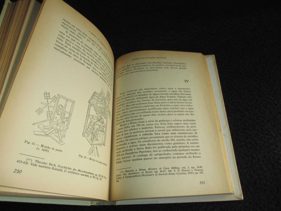 Livro História das Invenções Mecânicas 1º volume Abbott Payson Usher