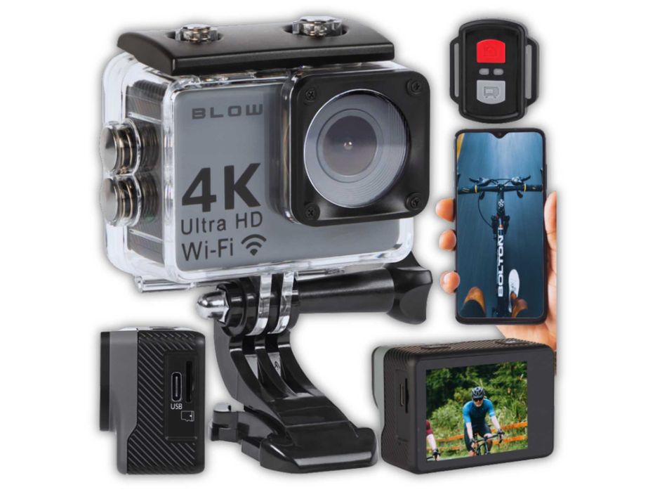 KAMERA Sportowa GoPro WiFi 4K Mikrofon Wodoodporna Akcesoria WYPRZEDAŻ