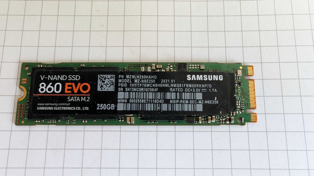 Dysk Samsung 860 Evo SSD m2 SATA 250 gb