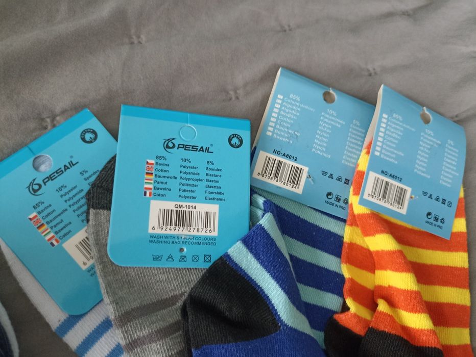 Skarpety chłopięce 8 par bawełniane rozmiar 35-38