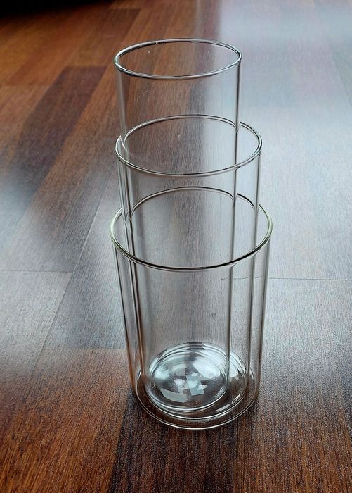 Szklane cylindry na 3 sztuk