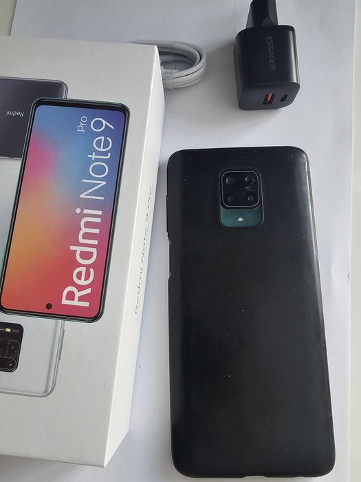 Xiaomi Redmi Note 9 Pro 6/128, ładowarka, etui