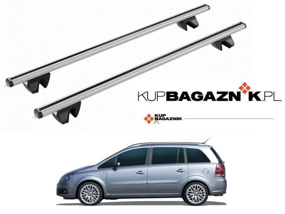 Bagażnik dachowy Opel ZAFIRA B 2005 do 2011 bazowy belki dach Relingi