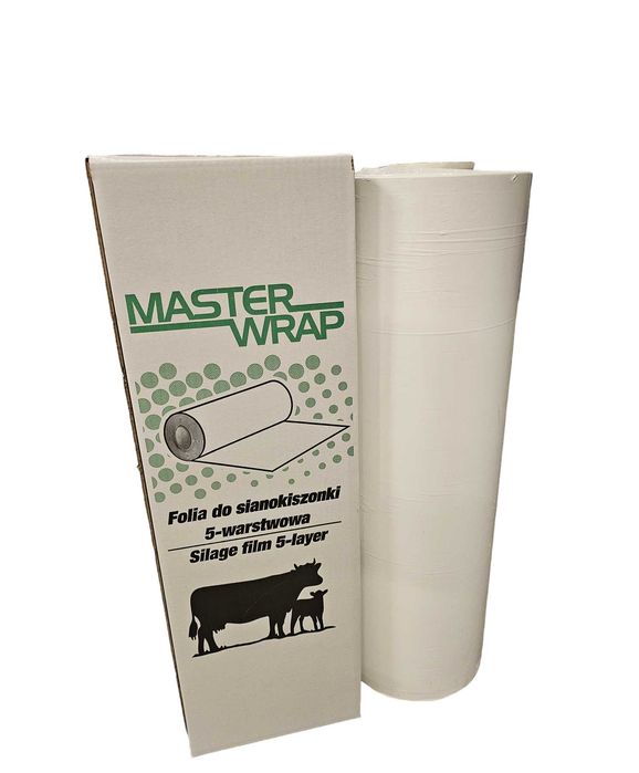 Wyprzedaż!! Folia do sianokiszonki Master Wrap 750mm, duża ilość kleju