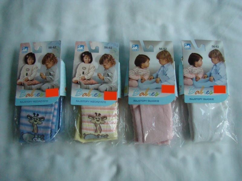 NOWE Rajtuzy Rajstopy bawełniane rozm. 56/62 Rajstopki WOLA