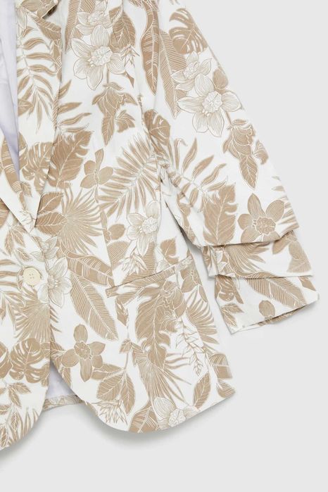 Marynarka damska wzór roślinny rozmiar M