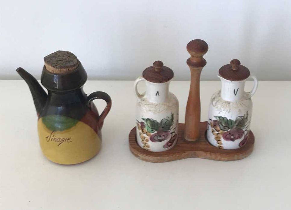 Artesanato Alentejano olaria Nisa galheteiro candelabro