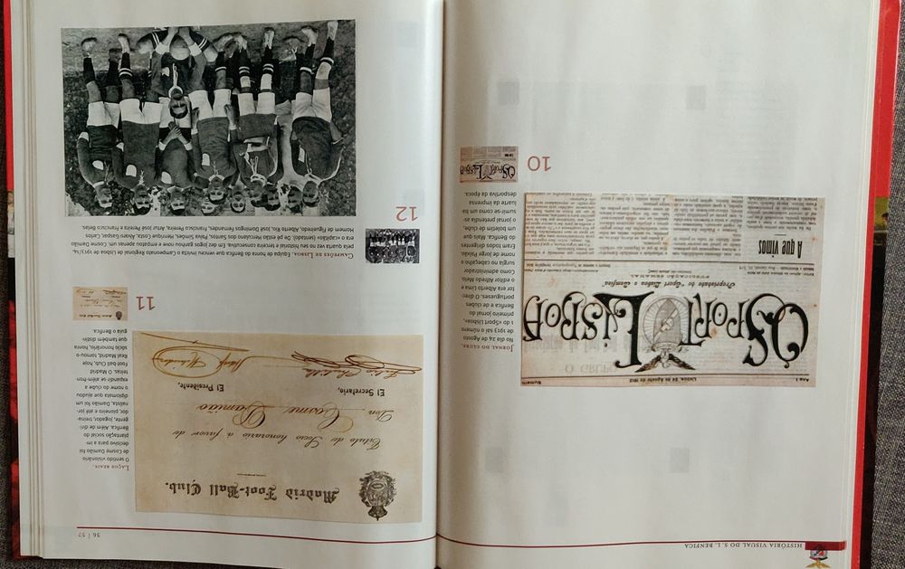 Livro cromos História Visual do SL Benfica