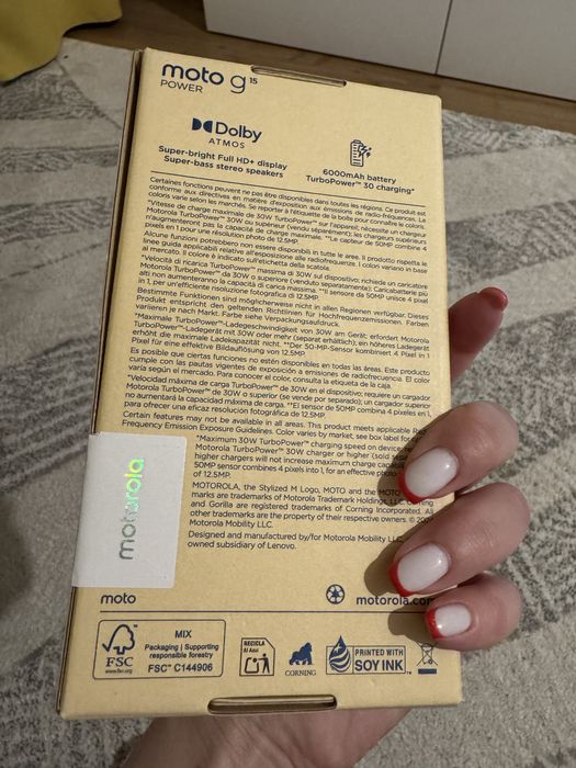 Nowa w opakowaniu Motorola g15 power 8+256gb Gravity Grey