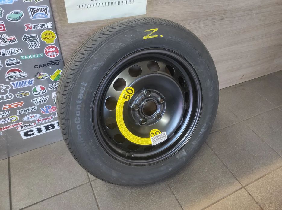 KOŁO ZAPASOWE DOJAZDOWE DOJAZDÓWKA R16 205 55 5X112 ET 50 6.5J 1K0601027A VW PASSAT B5 FL B6 B7 CC GOLF 5 6 TOURAN CADDY EOS SIROCCO AUDI A3 8P A4 B6 B7 A6 C5 SKODA SUPERB 1 2 OCTAVIA 2 3 WYSYŁKA !!!