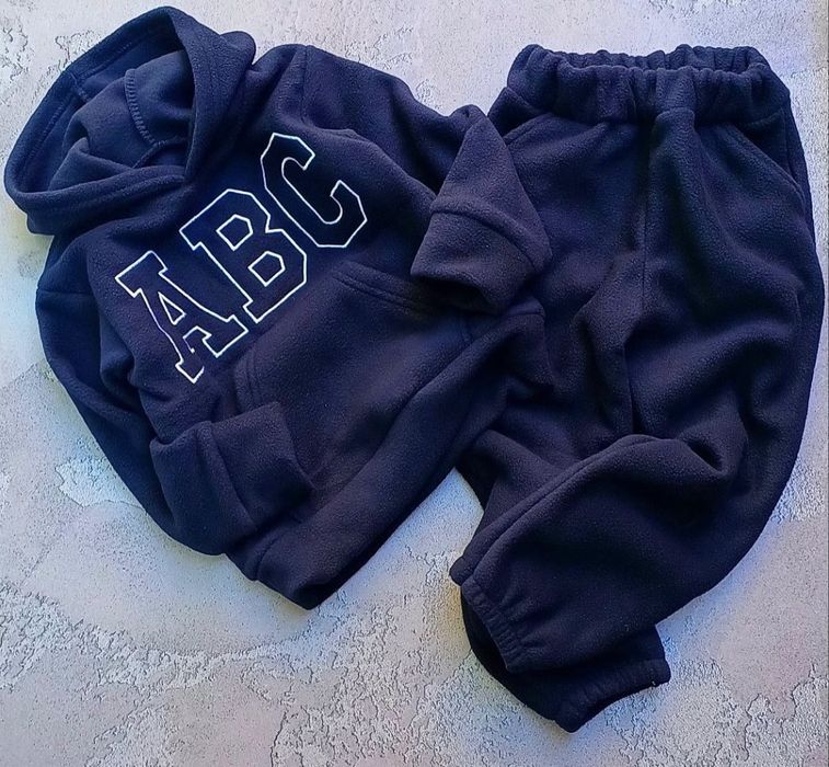 Абсолютно новий двохшаровий фліс/Трендовий Oversize костюм/р.128