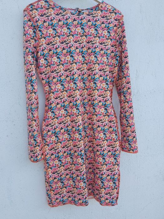 Sukienka damska w kwiaty kolorowa rozmiar S M