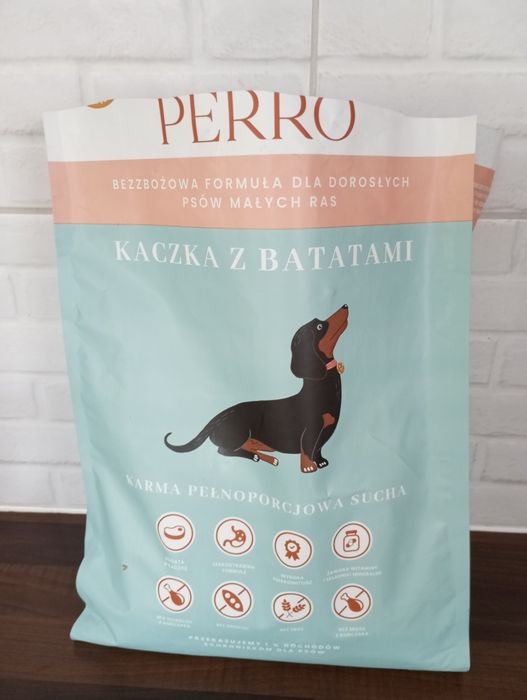 Karma perro kaczka z batatami