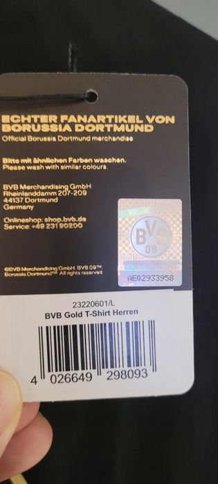 Koszulka męska BVB rozmiar L