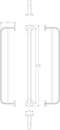 Wieszak na ręcznik 60 cm chrom