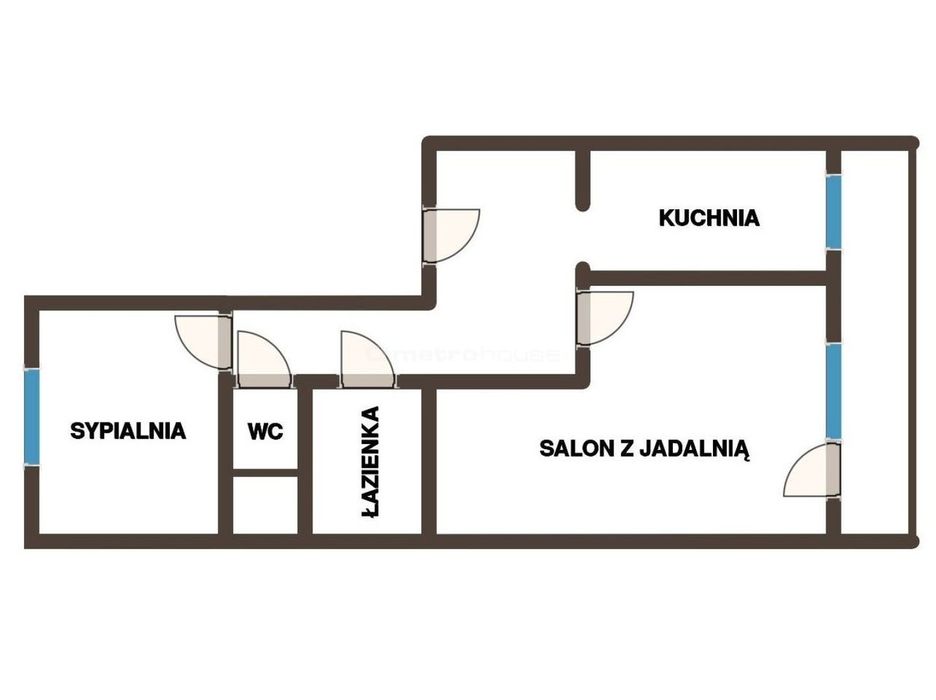 48 m², 2 pokoje, I piętro, balkon i zieleń