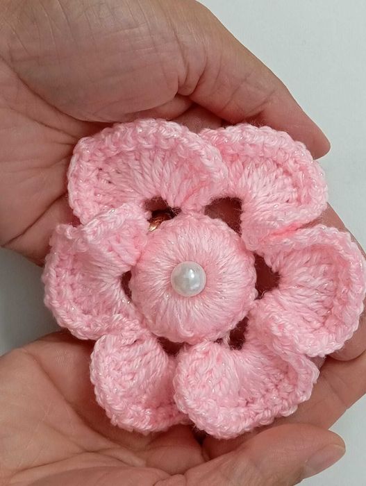 Laço de crochet para cabelo