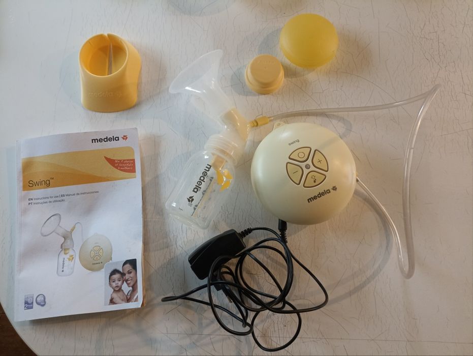 Bomba elétrica medela, bomba manual Chico e um copo coletor