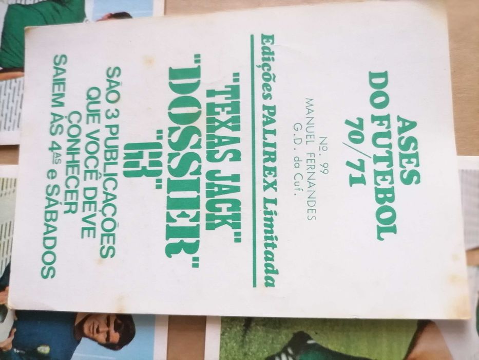 11 Cromos ASES DO FUTEBOL 70 /71 Grupo Desportivo da CUF c/MANUEL FERNANDES Palirex