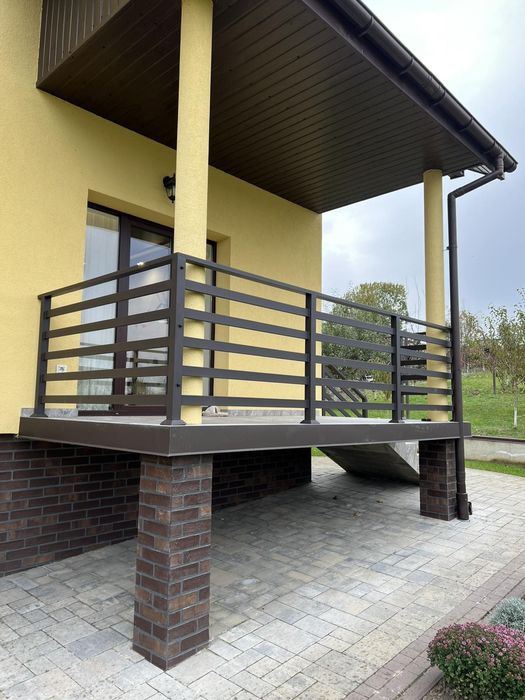 Перила,дашки,балкони,чорний метал,порошкове фарбування,вироби з металу