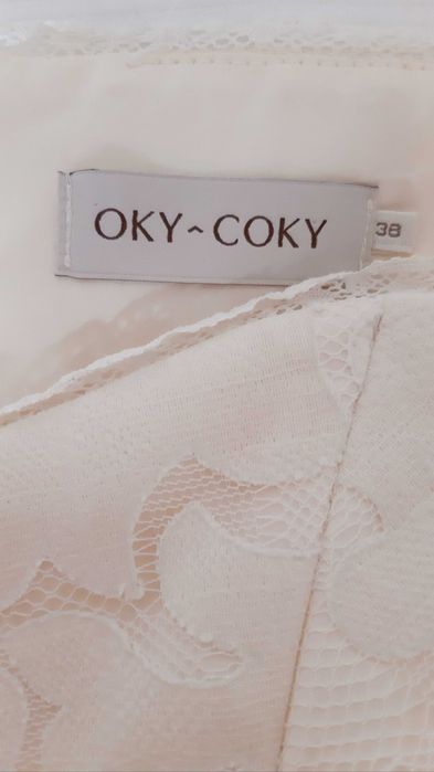 Vestido creme Oky-Coky
