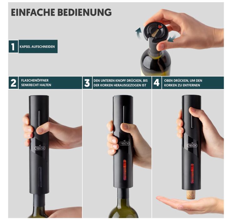 Elektryczny otwieracz do wina