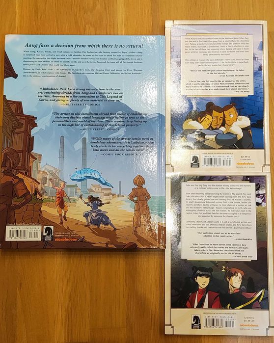 Komiksy Avatar TLA - Imbalance, North and South, Smoke and Shadow