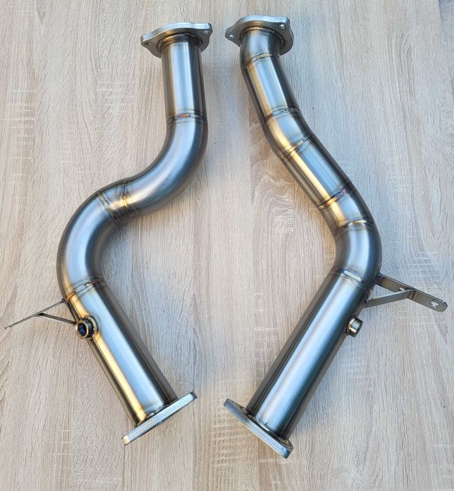 Даунпайп Porsche Cayenne E2 958 3.0T V6 HYBRID Downpipe HEAT SHIELD