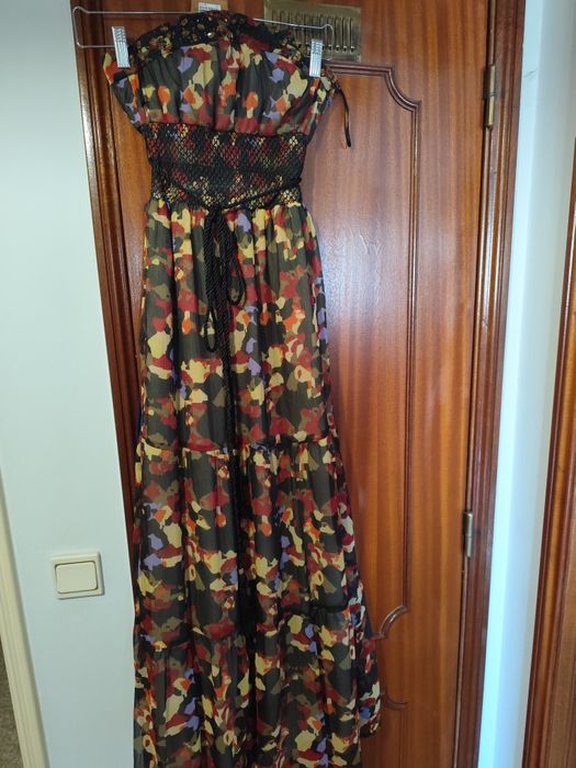 Vestido floral comprido
